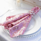 Sequin 20"x20" Napkin Pink - Shimmering Dinner Napkin